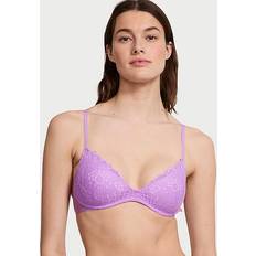 Purple Bras Victoria's Secret Sexy Tee Lace Wireless Push-Up Bra, Purple, Women's Bras 36DD