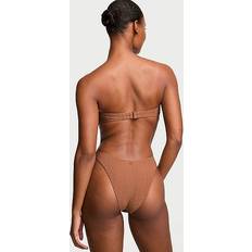 Brown Bikinis Victoria's Secret Swim Mix & Match Brazilian Bikini Bottom, Brown, Women's Bottoms