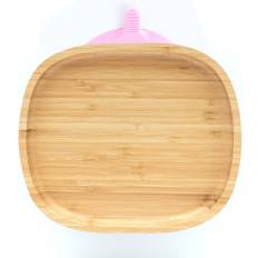 Eco Rascals Bamboo Toddler No Section Plate pink