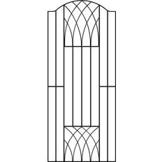 Guero Modern Bow Top Tall Metal Garden Gate 180cm High