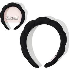 Plastic Hair Accessories Kitsch Recycled Fabric Puffy Headband 1pc- Black