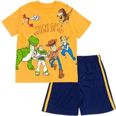 Other Sets Disney Pixar Toy Story Woody Buzz Lightyear Bo Peep Toddler Boys T-Shirt and Mesh Shorts Outfit Set Yellow/Blue 5T