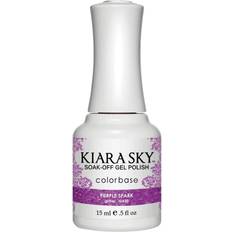 Kiara Sky Professional Nails UV Soak Off Gel Polish Purple Spark G430 3D Glitter
