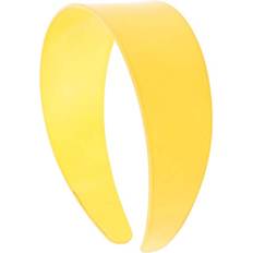 Plastic Headbands Yellow 2 Inch Hard Plastic Headband
