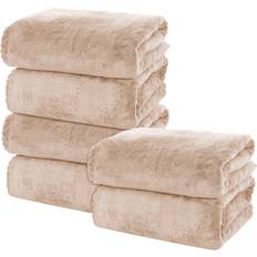 Microfiber Bath Towels MOONQUEEN 6 Pack Premium Bath Towel Brown