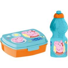 2-Pack Peppa Pig Peppa Gris & George Matboks & Pop-up vannflaske