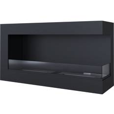 Fireplaces Kratki Biofireplace Delta 900 TUV Right Set Black