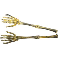 Skelettarme Halloweendekoration gold 2 Stück 31 cm