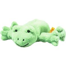 Steiff Cappy groda, ljusgrön, 20 cm, mjuka cuddly vänner, gosedjur, groda, fluffig mjuk leksak för lek och att gosa, gjord av gosig mjuk plysch för babylik hud, tvättbar i maskin