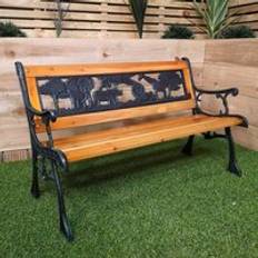 Cheap Garden Benches Samuel Alexander Kids 2 Seater Cast Iron Garden Bench