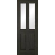 Green Interior Doors LPD Richmond 2L Glazed Smoked Oak Interior Door (x198.1cm)