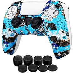 TNP PS5 Controller Skin Case Silicone Cover with Thumb Grips Fit for Playstation