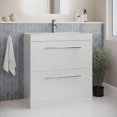 White Vanity Units for Double Basins Ashford 800mm White Vanity Unit