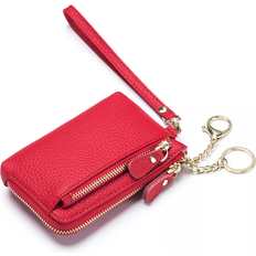 Gold Coin Purses Aileder Women's Minimalist Pouch Small Coin Card Wallet - Red