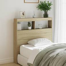 Oak Headboards vidaXL Cabinet with LED 100x17x102 cm Headboard
