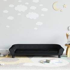 Svarta Soffor vidaXL Barnsoffa svart 100x50x26 sammet