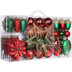 SHareconn 106pcs Balls Holiday Christmas Tree Ornament