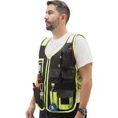 High Visibility Tool Vest with Reflective Strips - Green