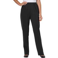 Woman Within Clothing Woman Within Plus Elastic-Waist Soft Knit Pant W, Black