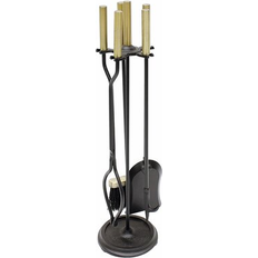 Fireplaces Achla Designs Minuteman international neoclassic fireplace tool set, brass/black abk-03