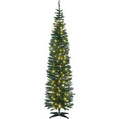 Homcom 7FT Tall Pre-Lit Slim Noble Fir Artificial Christmas Tree