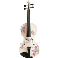 White Violins Rozanna's Violins Butterfly Dream White Glitter Series Violin Outfit 1/2