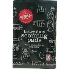 White Cleaning Sponges Value Heavy Duty Scouring Pads 2 Pads