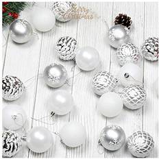 SHareconn 30ct 60mm/2.36" Balls Shatterproof Baubles Holiday Wedding Christmas Tree Ornament