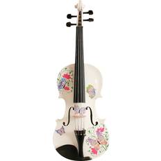 White Violins Rozanna's Violins Butterfly Dream White Glitter Series Violin Outfit 1/4