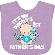 Blue Accessories Inktastic Its My Daddys 1st Fathers Day with Baby and Stars Boys or Girls Baby Bib