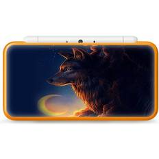 Console Decal Stickers 2DS XL Skin Decal Vinyl Wrap wolf clouds moon sky