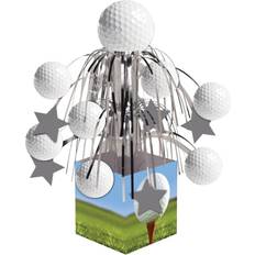 Table Decorations Creative Converting Sports Fanatic, Golf Centerpiece with Mini Cascade and Base, White