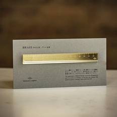 Best Rulers Traveler's Company Logo-engraved Solid-brass Ruler 15cm