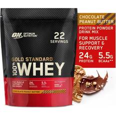 Optimum Nutrition Gold Standard 100% Whey Protein Powder For Muscle Support Recovery Chocolate Peanut Butter 22 Servings