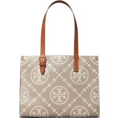 Tory Burch Totes & Shopping Bags Tory Burch T Monogram Contrast Embossed Tote Small - Longan/New Cream