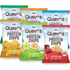 Organic Snacks Quevos Keto Protein Egg White Chips Variety Pack 1oz 6