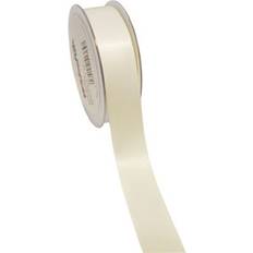 Beige Band Hobbyfun Sidenband 25 mm Creme 20 meter