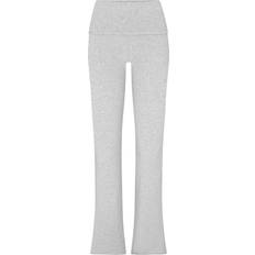 SKIMS Cotton Jersey Foldover Pants - Light Heather Grey