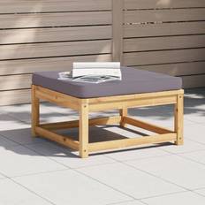 vidaXL Garden Footstool Dark Grey