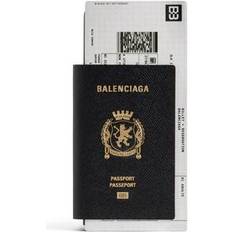 Balenciaga Passport Logo-Debossed Leather Bifold Wallet - Black