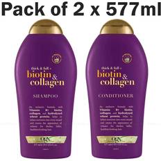 OGX biotin &collagen shampoo &conditioner unique precious formula 2x577ml