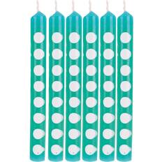 White Cake Candles Creative Converting Polka dot candles teal lagoon 12 pack 2.25" birthday cake candles decorations Blue