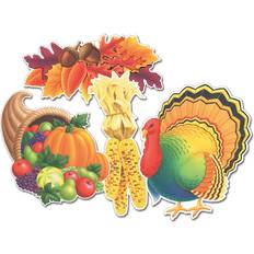 Red Table Decorations Beistle 4-Pack Decorative Packaged Thanksgiving Cutouts, 14-Inch