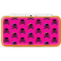 Console Decal Stickers 2DS XL Skin Decal Vinyl Wrap Girl Bow skulls feminine pink