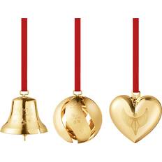 Innredningsdetaljer Georg Jensen 3er-Set Gold Weihnachtsbaumschmuck