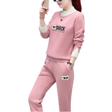 Multicoloured - Sets Jumpsuits & Overalls Puku Already 2 Piece Set Casual Sport Outfits Tracksuit Set Sweatshirt Pants Casual Autumn Winter Sportswear Running Suit Women