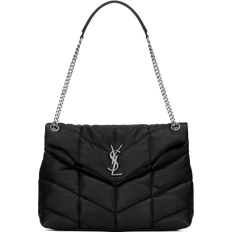 Saint Laurent Loulou Puffer Medium Shoulder Bag - Black