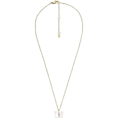 Fossil Women Necklaces Fossil Sutton Radiant Wings Butterfly Chain Necklace - Gold/Mother of Pearl/Transparent