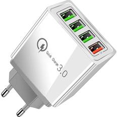 Snabbladdning 4xUSB Grå