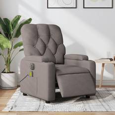 Massagefåtöljer på rea Homie vidaXL Massagesessel Elektrisch Taupe Stoff
